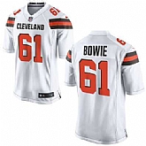 Nike Men & Women & Youth Browns #61 Bowie White Team Color Game Jersey,baseball caps,new era cap wholesale,wholesale hats
